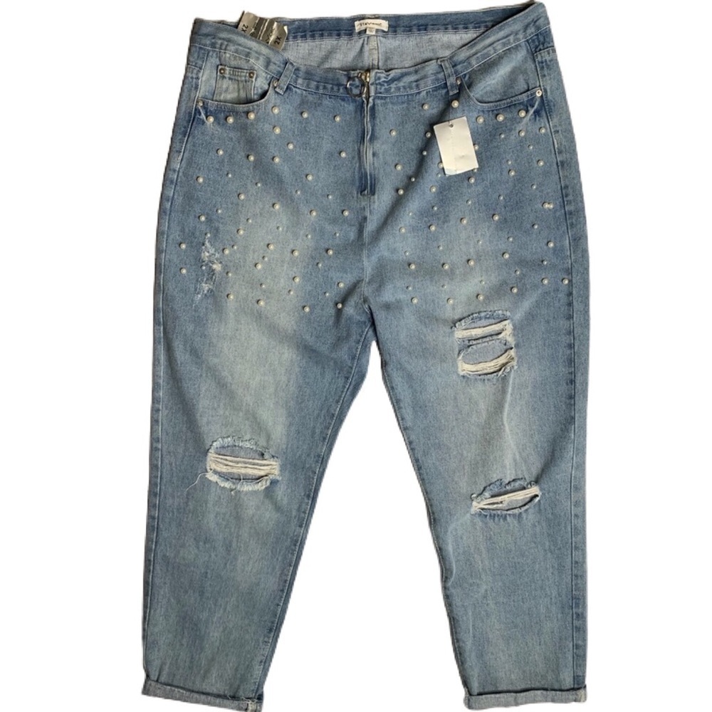 Stay Chic Distressed Ripped Skinny Jeans